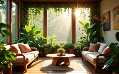 Harmonie naturelle : un espace de vie inspiré du jardin